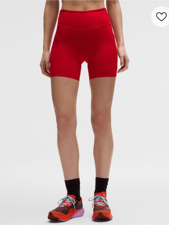 lululemon athletica Pants - lululemon athletica High-Rise Red Bike Shorts